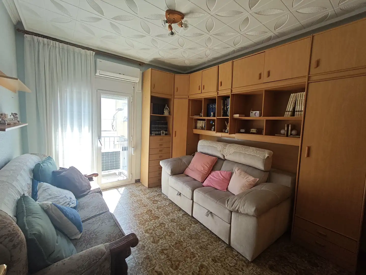 Living room of Flat for sale in L'Aldea  with Air Conditioner and Balcony