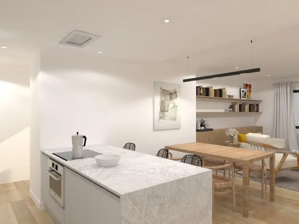 Kitchen of Flat for sale in Carballo  with Heating and Storage room