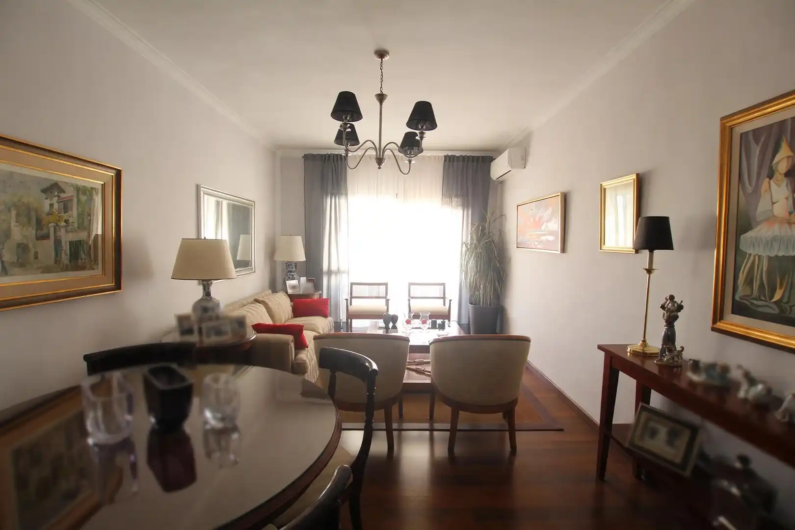 Wohnzimmer von Wohnung zum Verkauf in Jerez de la Frontera mit Klimaanlage, Parkett und Terrasse