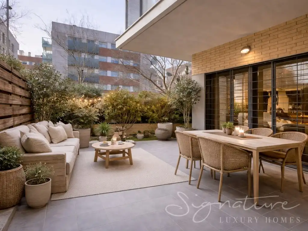 Terrassa de Planta baixa en venda en Sant Cugat del Vallès amb Aire condicionat, Jardí privat i Piscina