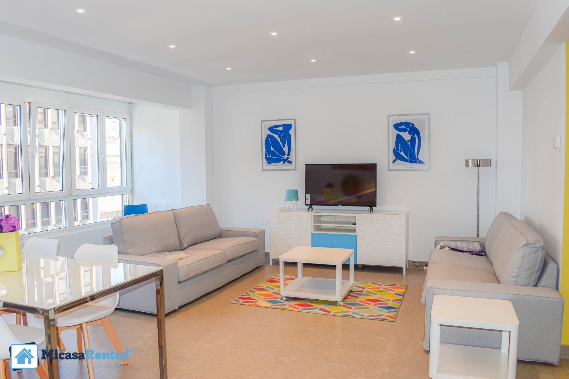 Sala d'estar de Pis de lloguer en Santander amb Calefacció, Moblat i Forn