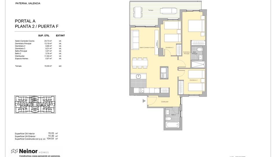 Photo 1 from new construction home in Flat for sale in   Calle Carrasca, 1, Parc Central, Valencia