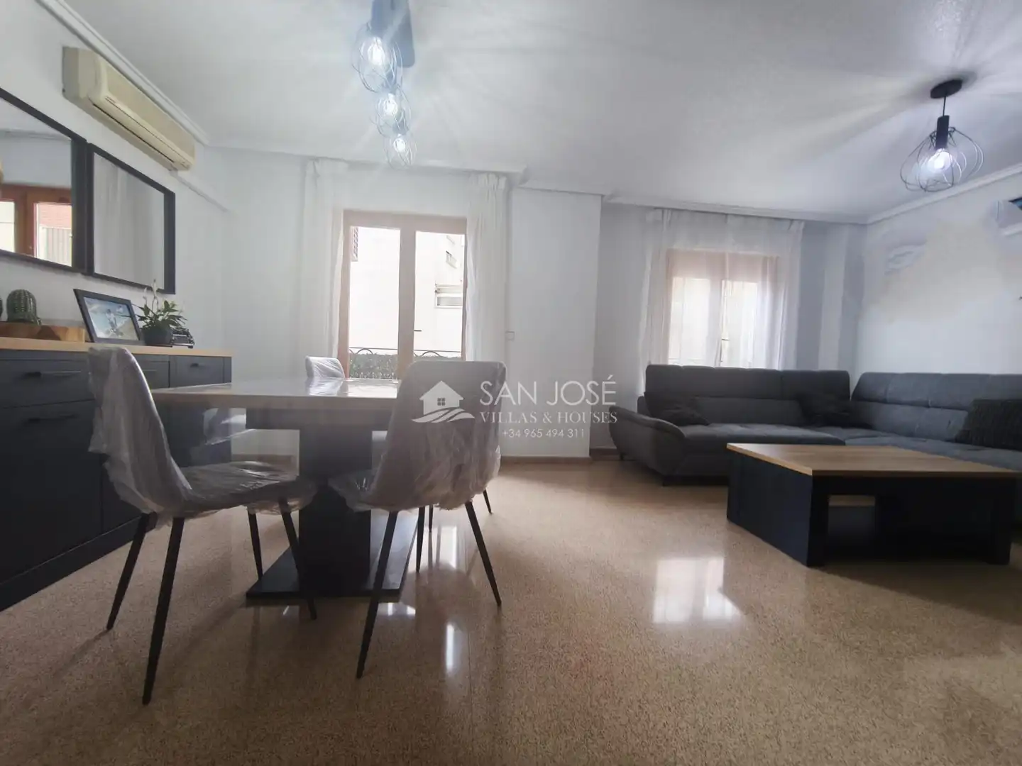 Sala de estar de Casa o chalet en venta en Aspe con Terraza, Trastero y Amueblado