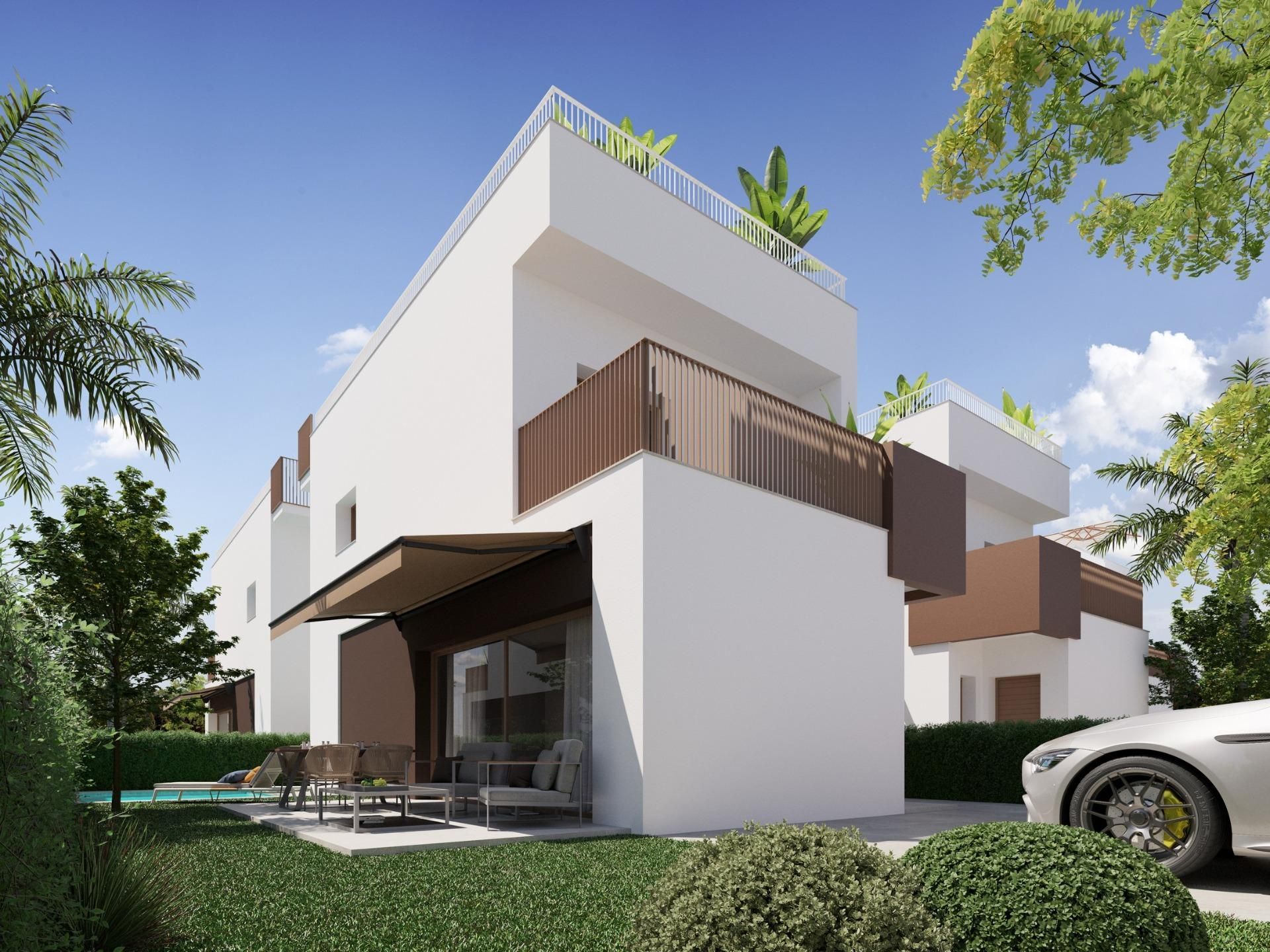 Vista exterior de Casa o xalet en venda en Elche / Elx amb Jardí privat, Terrassa i Balcó