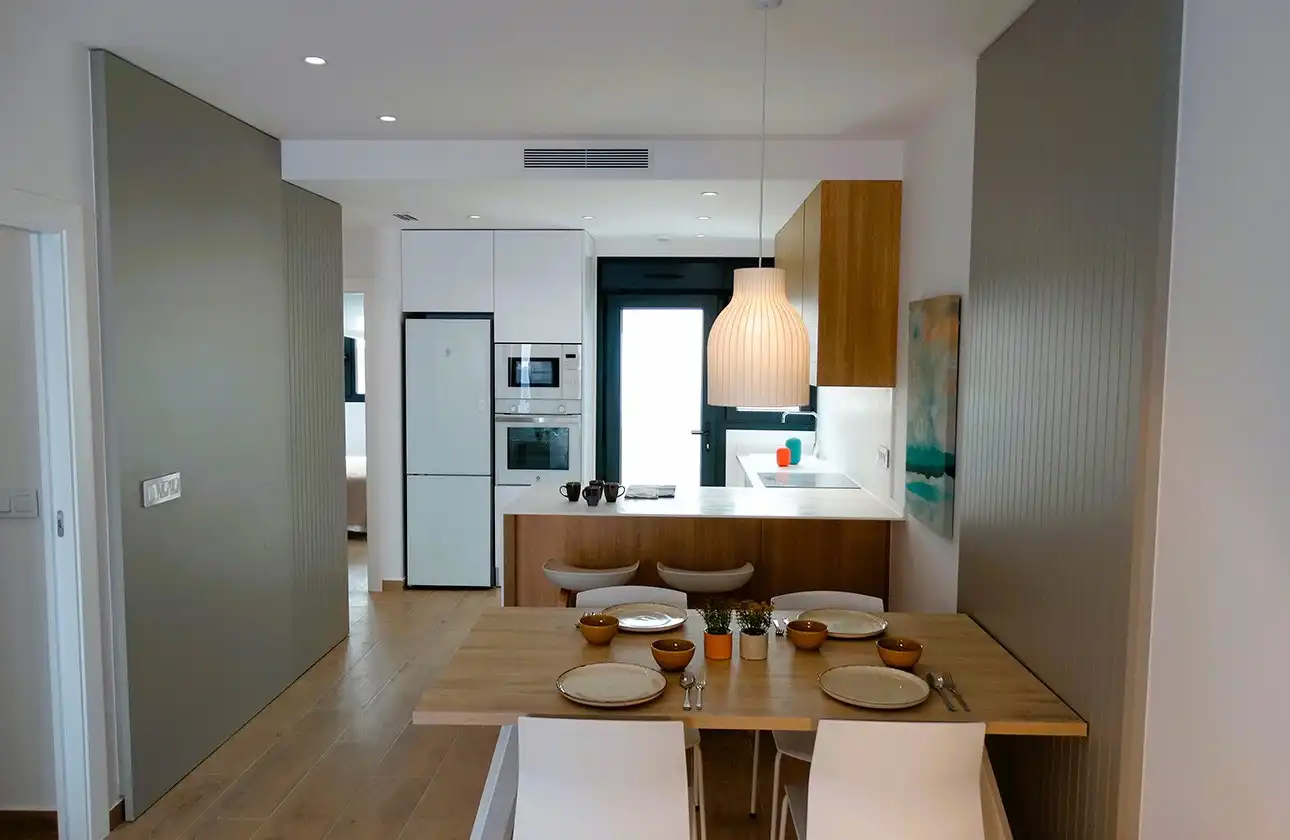 Cocina de Apartamento en venta en Pilar de la Horadada con Aire acondicionado, Calefacción y Terraza