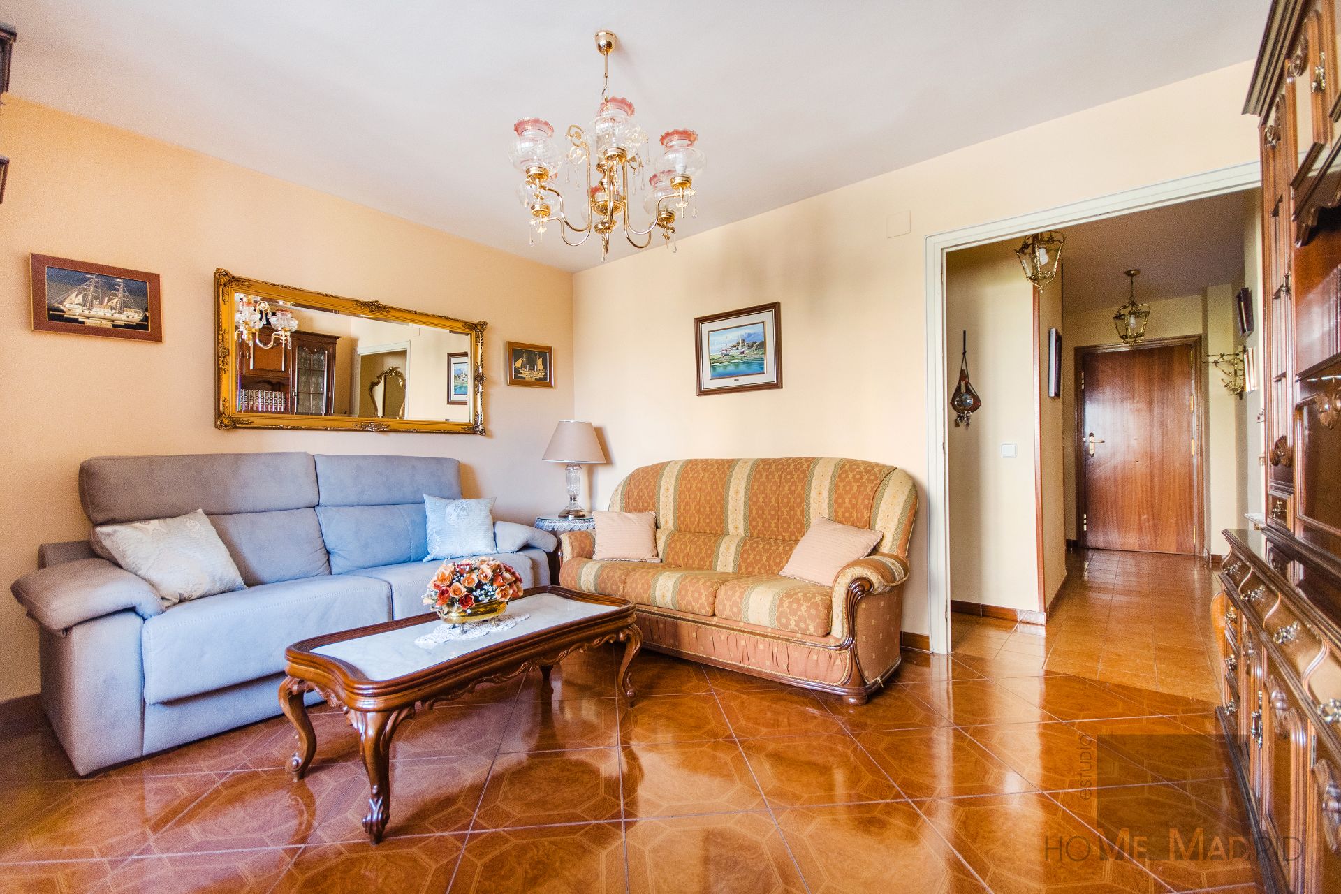 Living room of Flat for sale in  Madrid Capital  with Heating and Terrace
