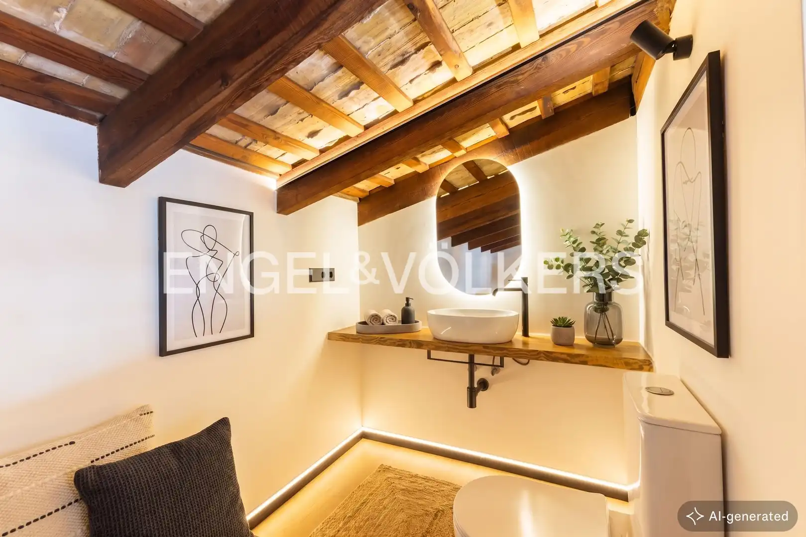 Baño de Piso de alquiler en Valencia con Aire acondicionado, Calefacción y Terraza
