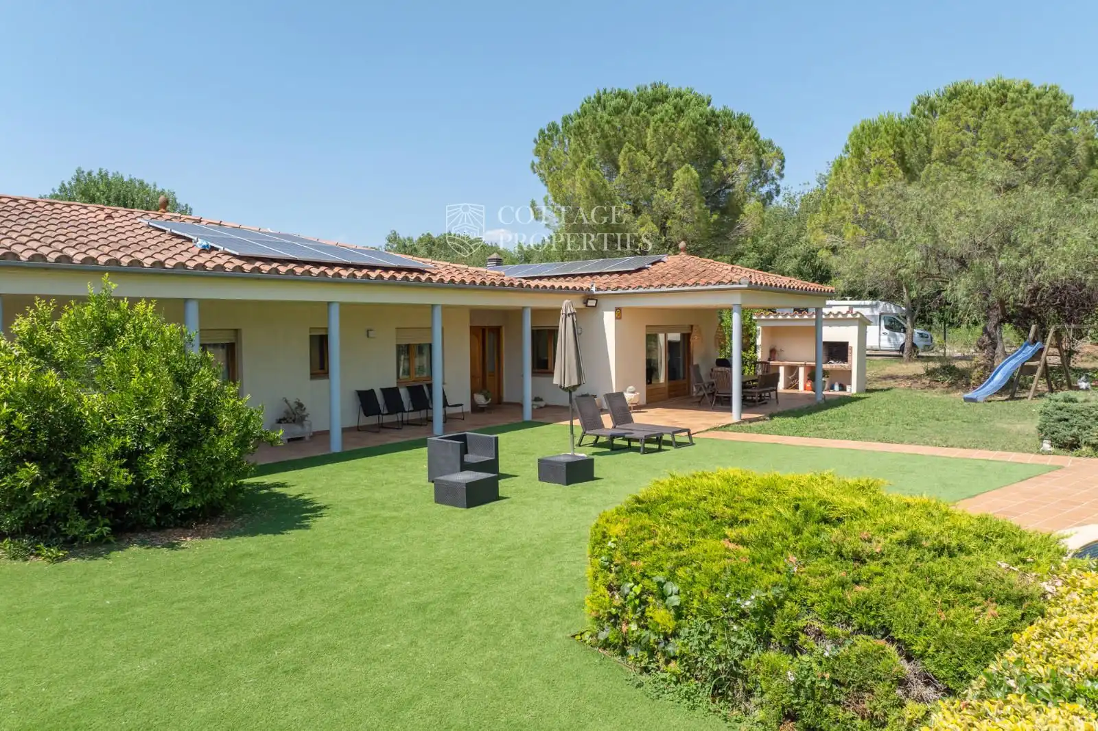 Terraza de Finca rústica en venta en Vilademuls con Aire acondicionado, Calefacción y Piscina