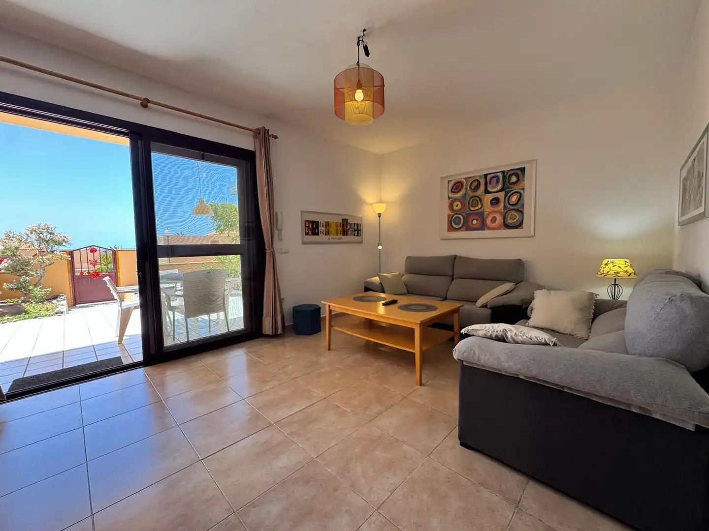 Sala de estar de Apartamento de alquiler en Costa Calma