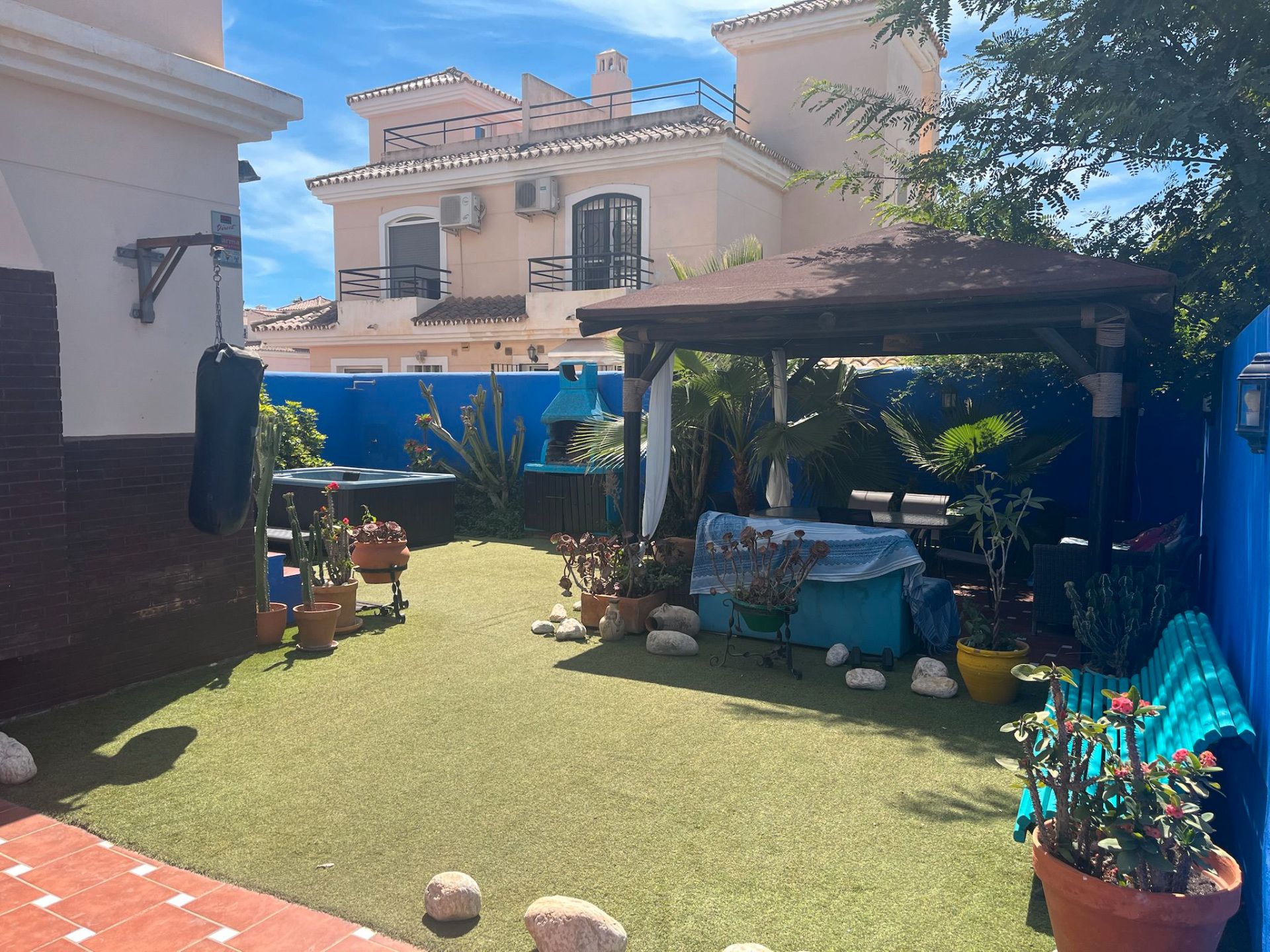 Terraza de Casa adosada de alquiler en Vélez-Málaga con Aire acondicionado, Jardín privado y Terraza