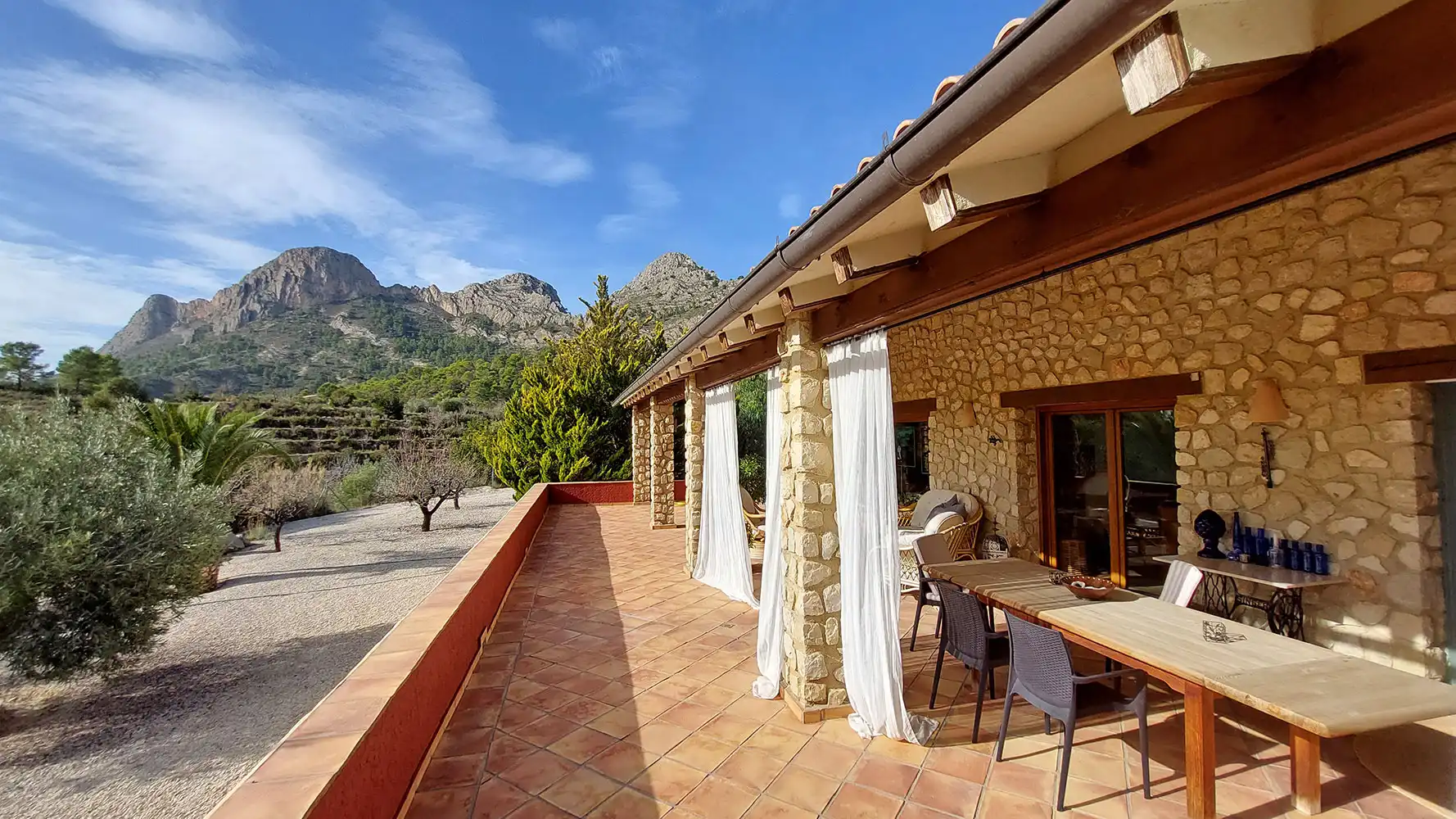 Terrassa de Casa o xalet en venda en Finestrat amb Aire condicionat, Calefacció i Jardí privat