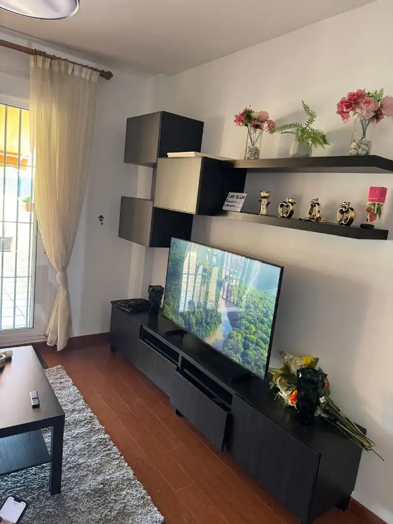 Sala de estar de Planta baja en venta en Mijas con Aire acondicionado, Jardín privado y Terraza