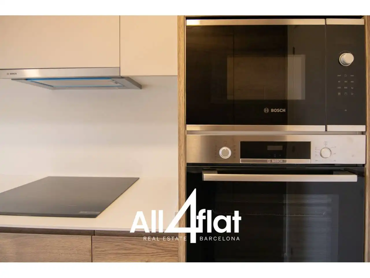 Küche von Wohnung zur Miete in Barcelona mit Klimaanlage, Heizung und Parkett