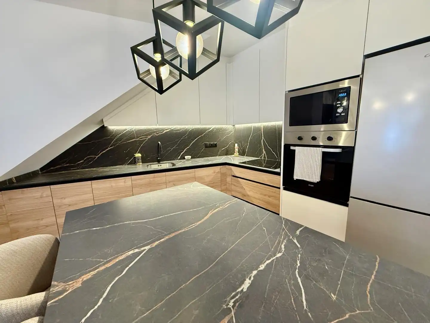 Cocina de Planta baja de alquiler en Santa Pola con Aire acondicionado y Amueblado