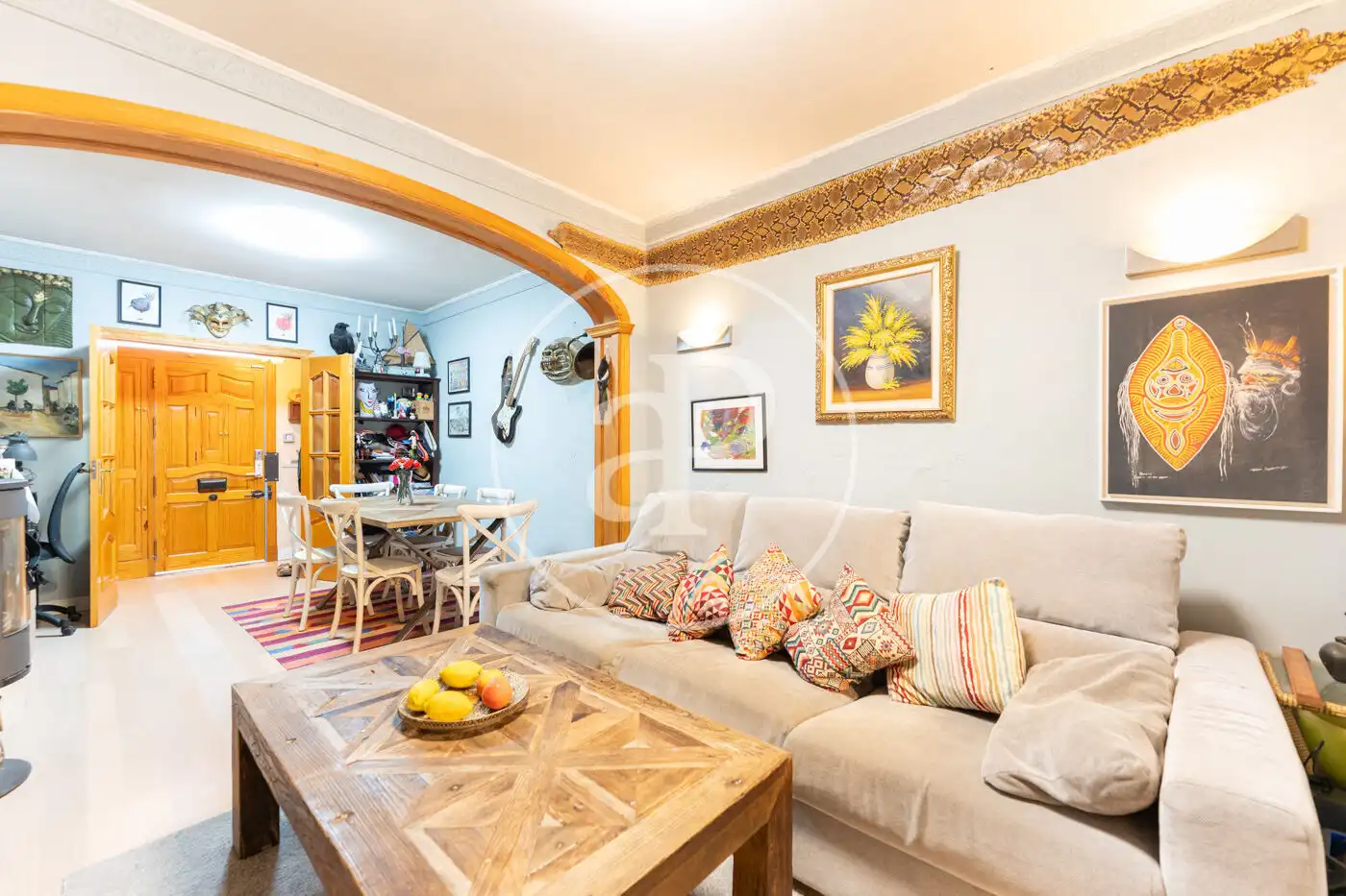 Sala d'estar de Casa adosada en venda en  Palma de Mallorca amb Moblat