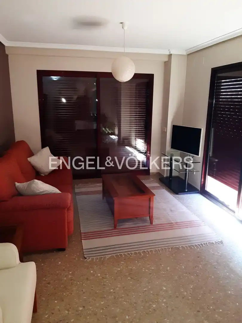Wohnzimmer von Wohnung zur Miete in Valencia mit Heizung, Terrasse und Balkon