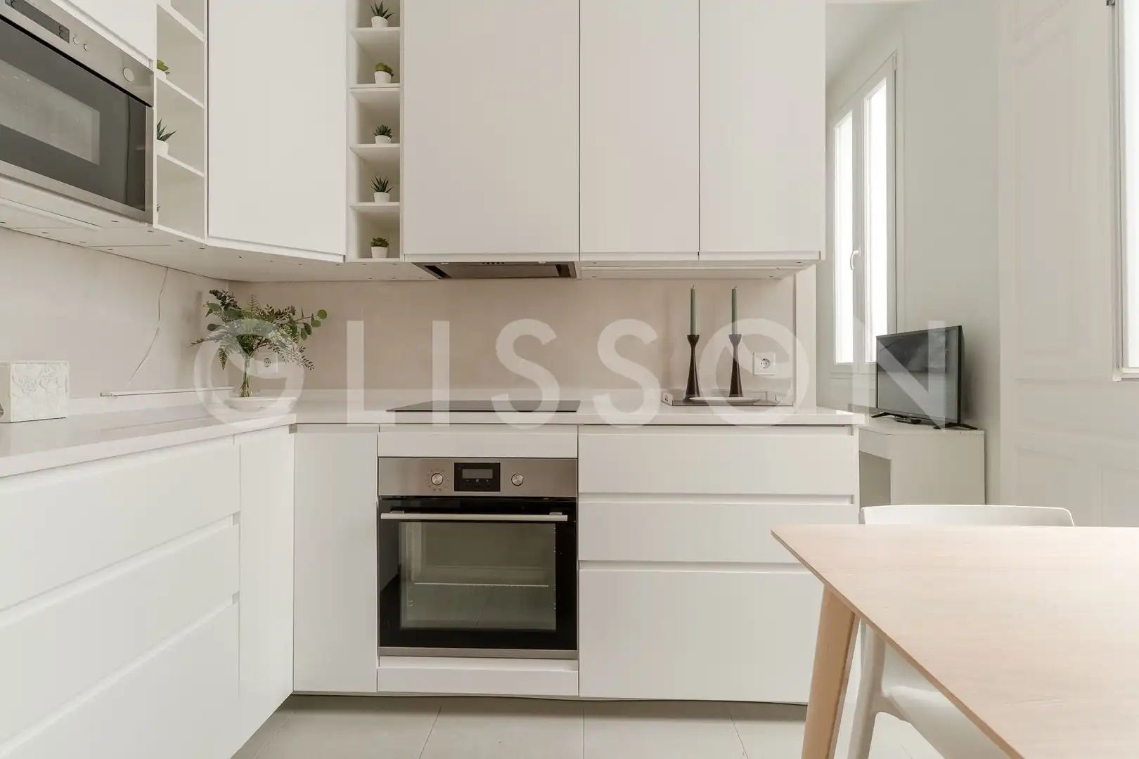 Küche von Wohnung zur Miete in Madrid mit Klimaanlage, Heizung und Möbliert