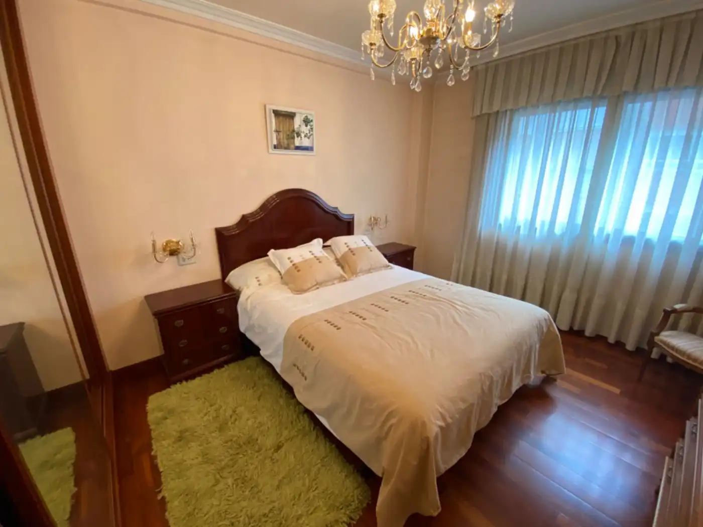 Bedroom of Flat for rent in Santiago de Compostela   with Heating and Furnished