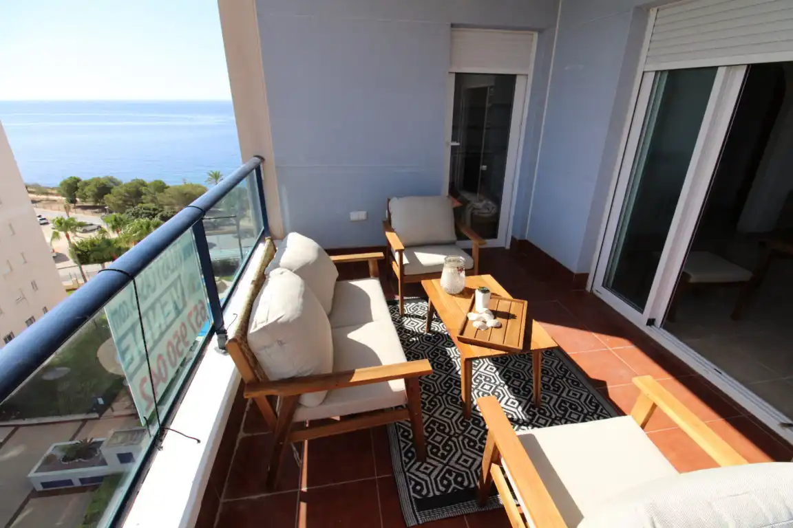 Terrasse von Wohnung zum Verkauf in Villajoyosa / La Vila Joiosa mit Klimaanlage, Terrasse und Abstellraum