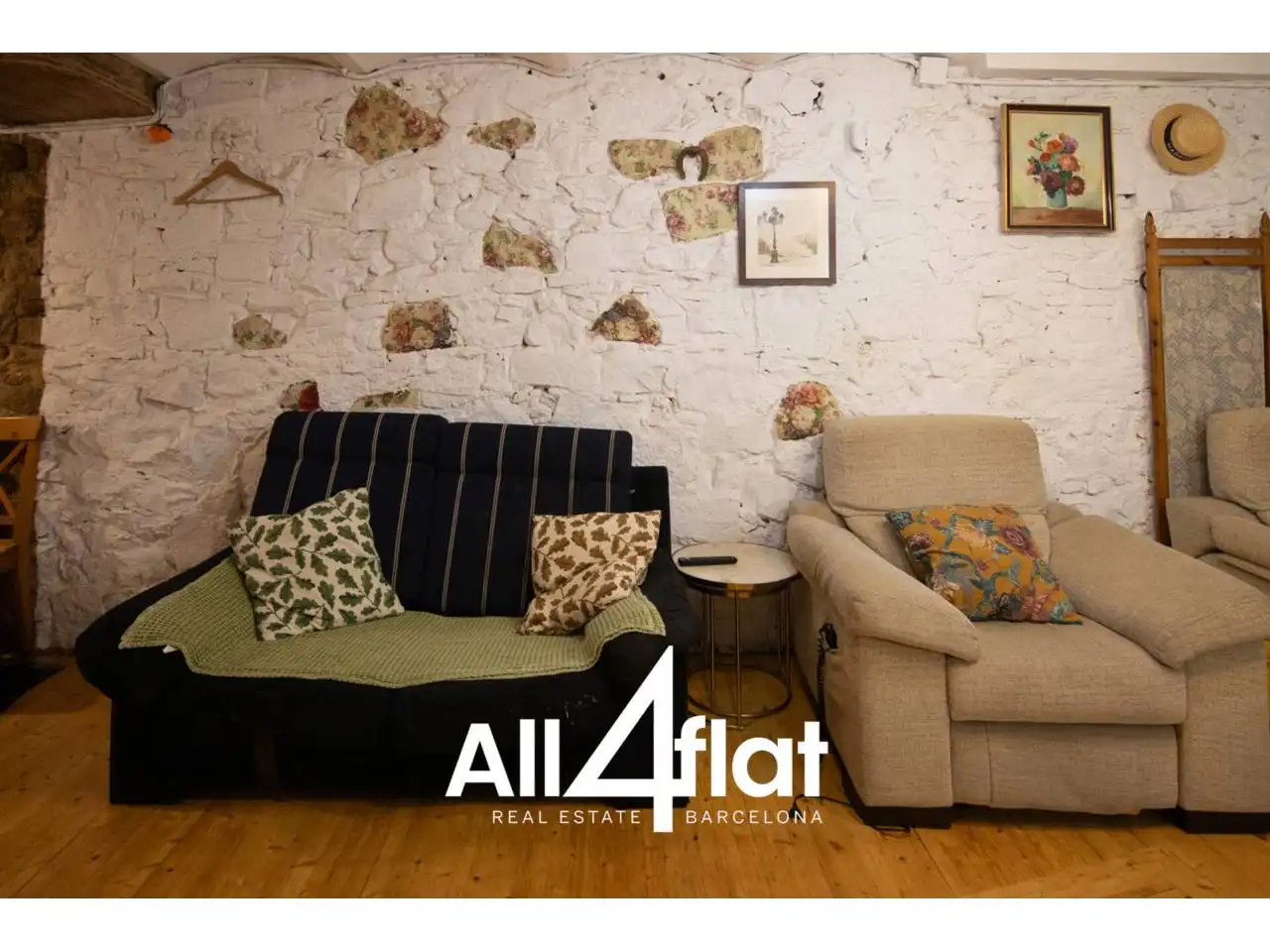 Sala de estar de Piso en venta en Barcelona con Aire acondicionado, Parquet y Terraza