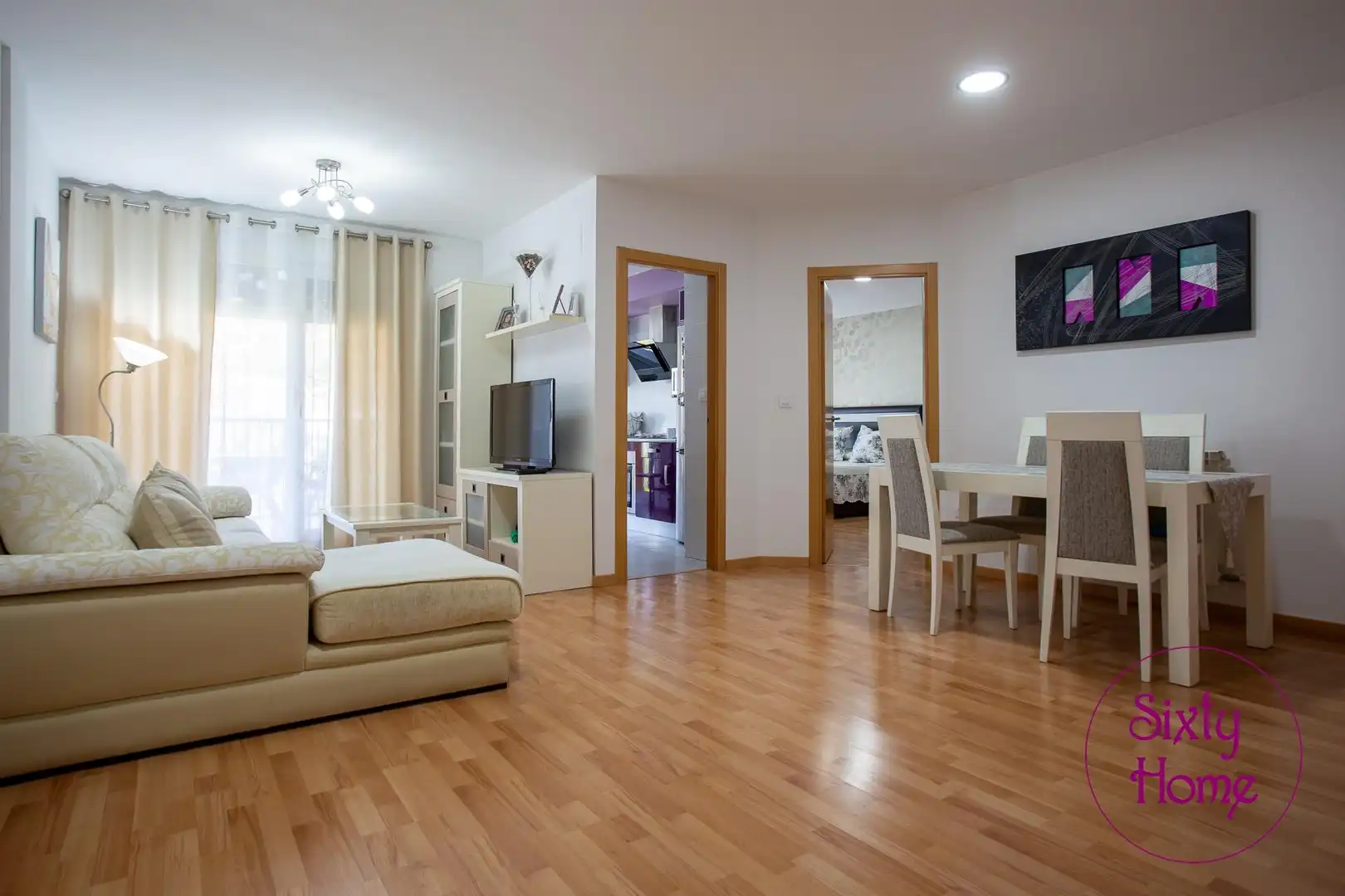 Living room of Flat for sale in Andorra (Teruel)  with Heating, Parquet flooring and Terrace