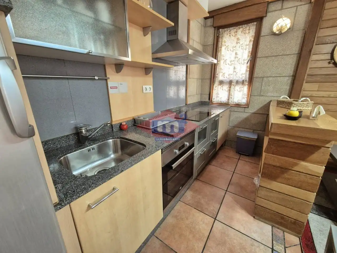 Cuina de Casa o xalet de lloguer en Baiona amb Calefacció i Moblat