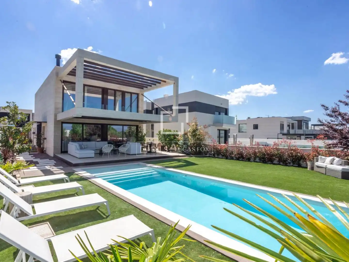 Terrasse von Country house zur Miete in Majadahonda mit Klimaanlage, Heizung und Privatgarten