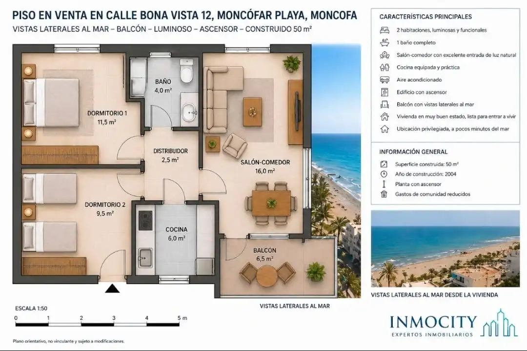 Pis en venda en Moncofa amb Aire condicionat, Calefacció i Terrassa