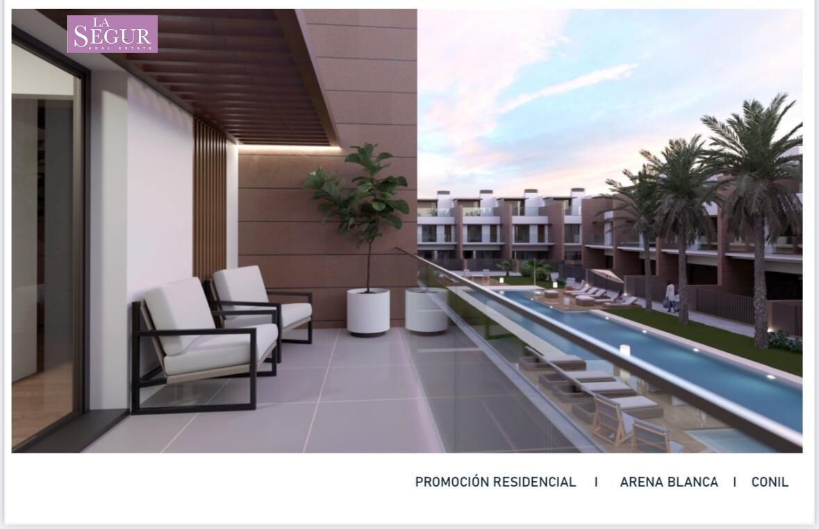Terrassa de Casa adosada en venda en Conil de la Frontera amb Aire condicionat, Terrassa i Piscina comunitària
