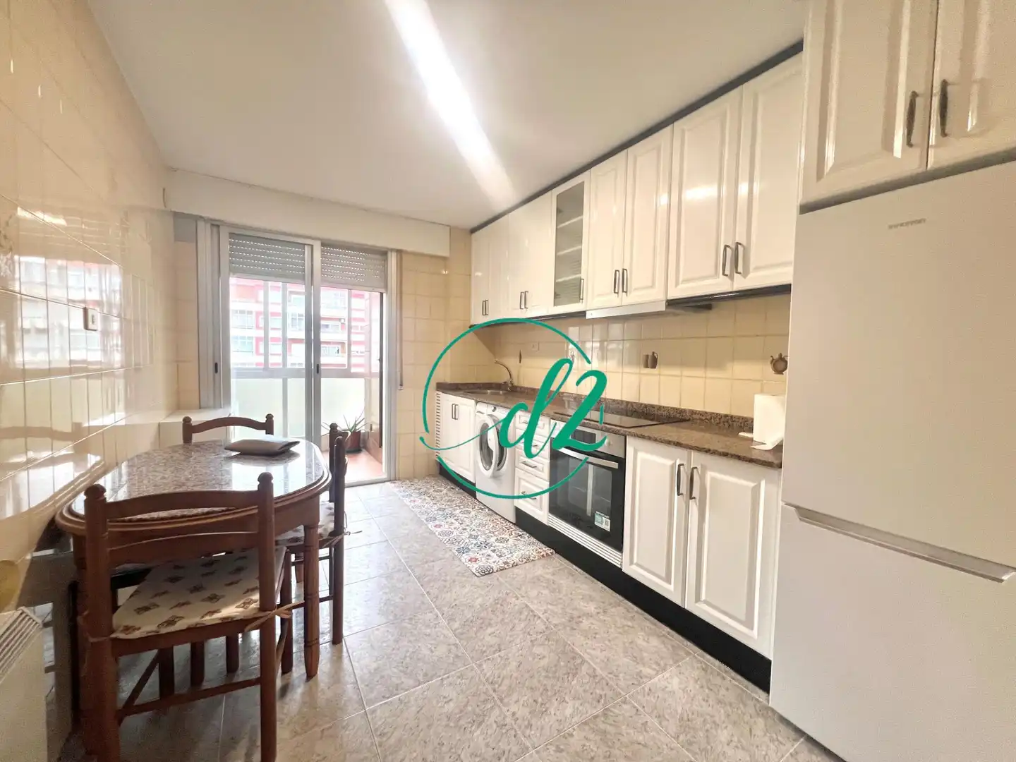 Kitchen of Flat for rent in Ourense Capital   with Furnished and Balcony