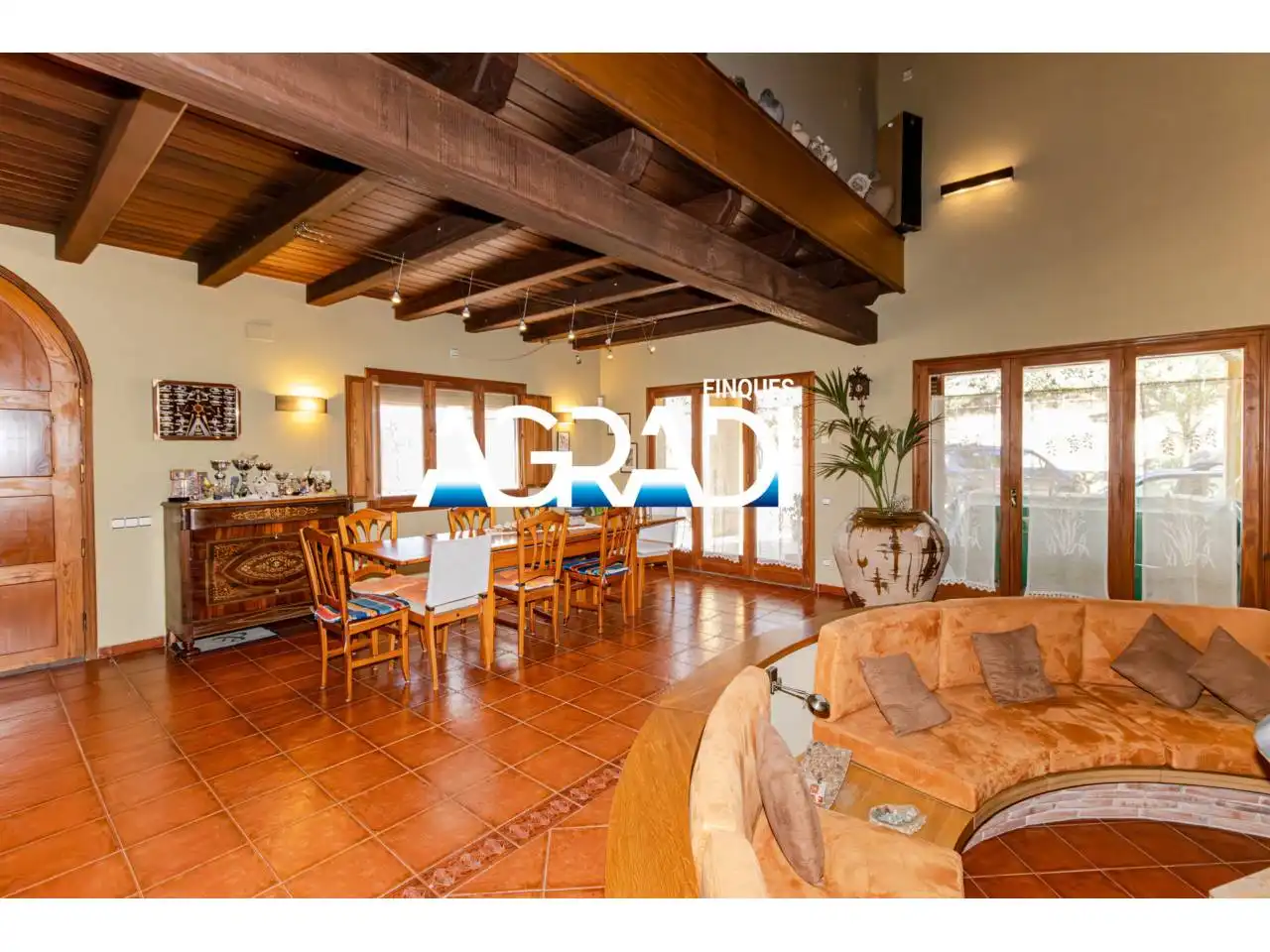 Sala d'estar de Finca rústica en venda en Sant Antoni de Vilamajor amb Aire condicionat, Calefacció i Jardí privat