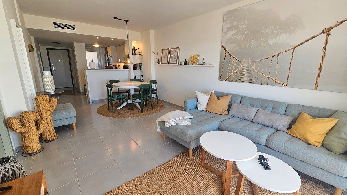 Sala d'estar de Àtic en venda en Santa Pola amb Terrassa, Moblat i Jacuzzi