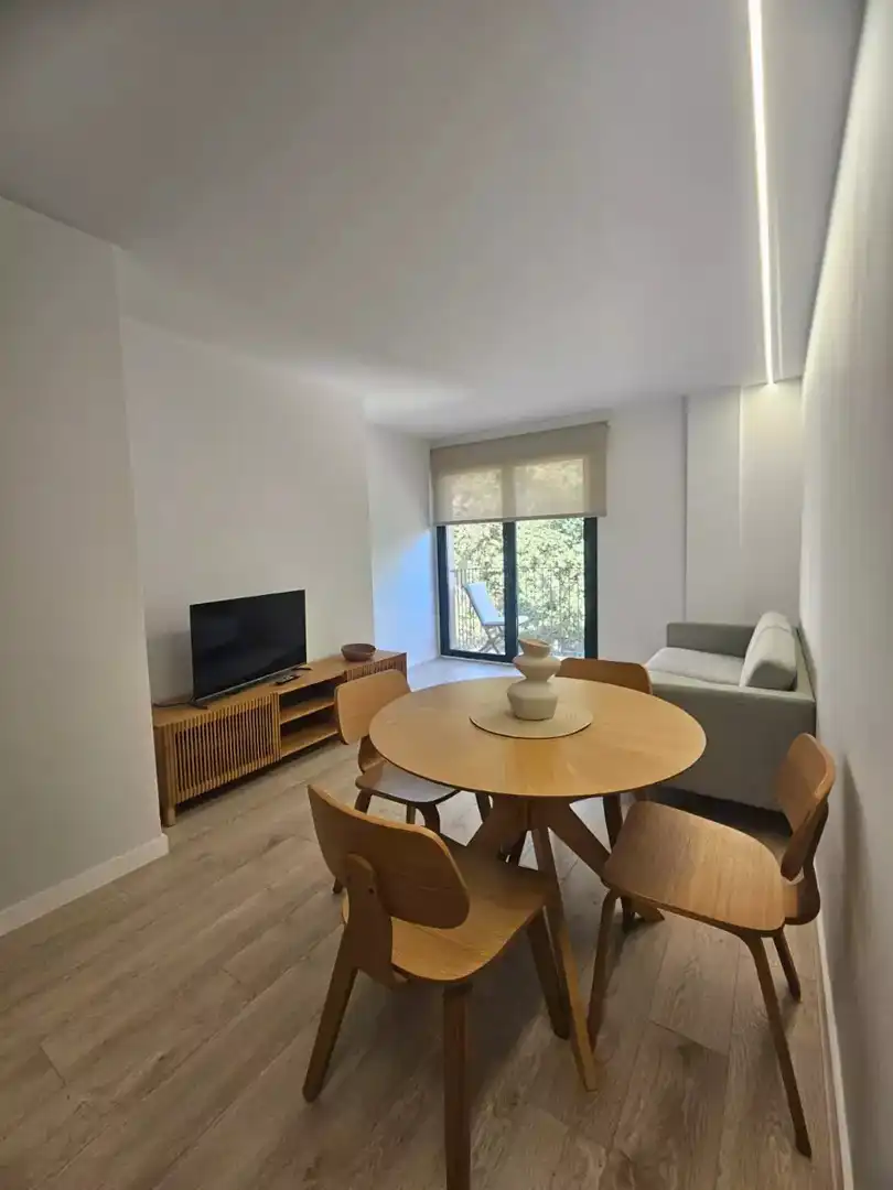 Living room of Flat for rent in Figueres  with Air Conditioner, Heating and Parquet flooring