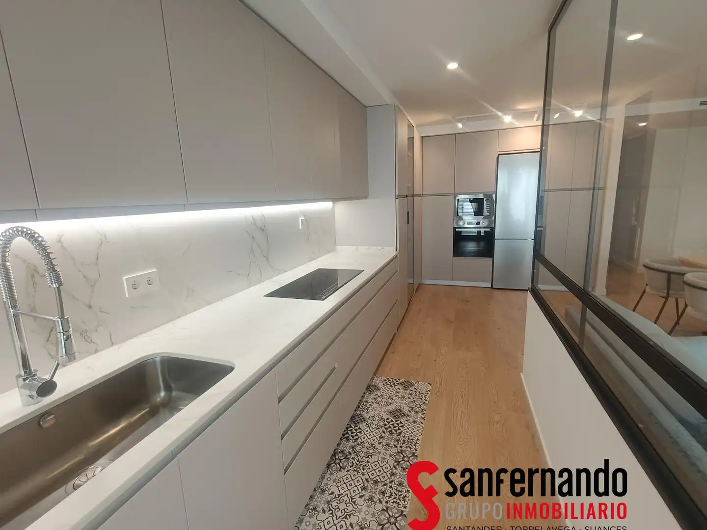 Küche von Wohnung zur Miete in Santander mit Heizung, Möbliert und Balkon