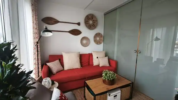 Sala d'estar de Apartament en venda en Baiona amb Calefacció, Parquet i Terrassa