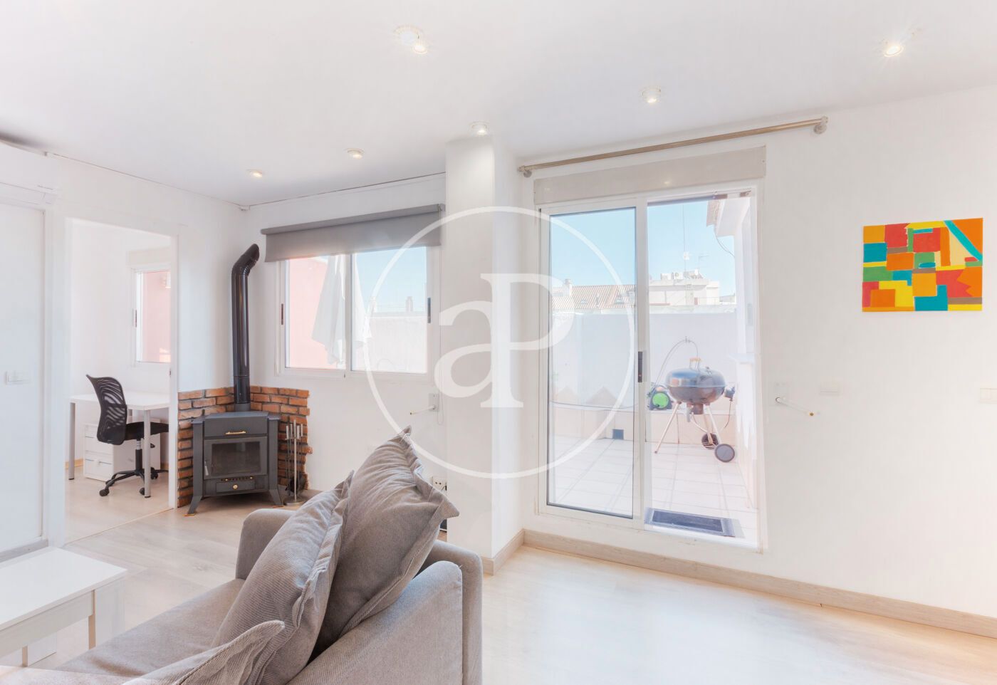 Living room of Attic for sale in  Valencia Capital  with Air Conditioner, Heating and Terrace