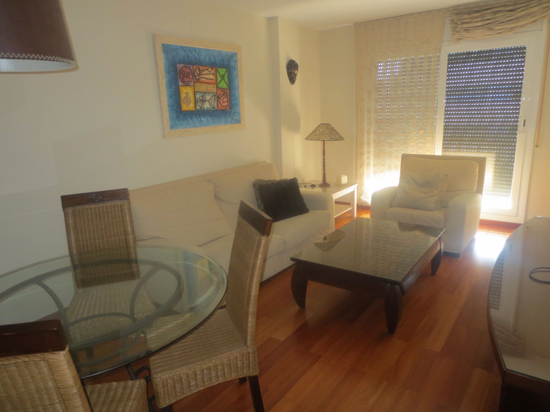 Sala d'estar de Apartament de lloguer en  Lleida Capital amb Aire condicionat, Calefacció i Moblat