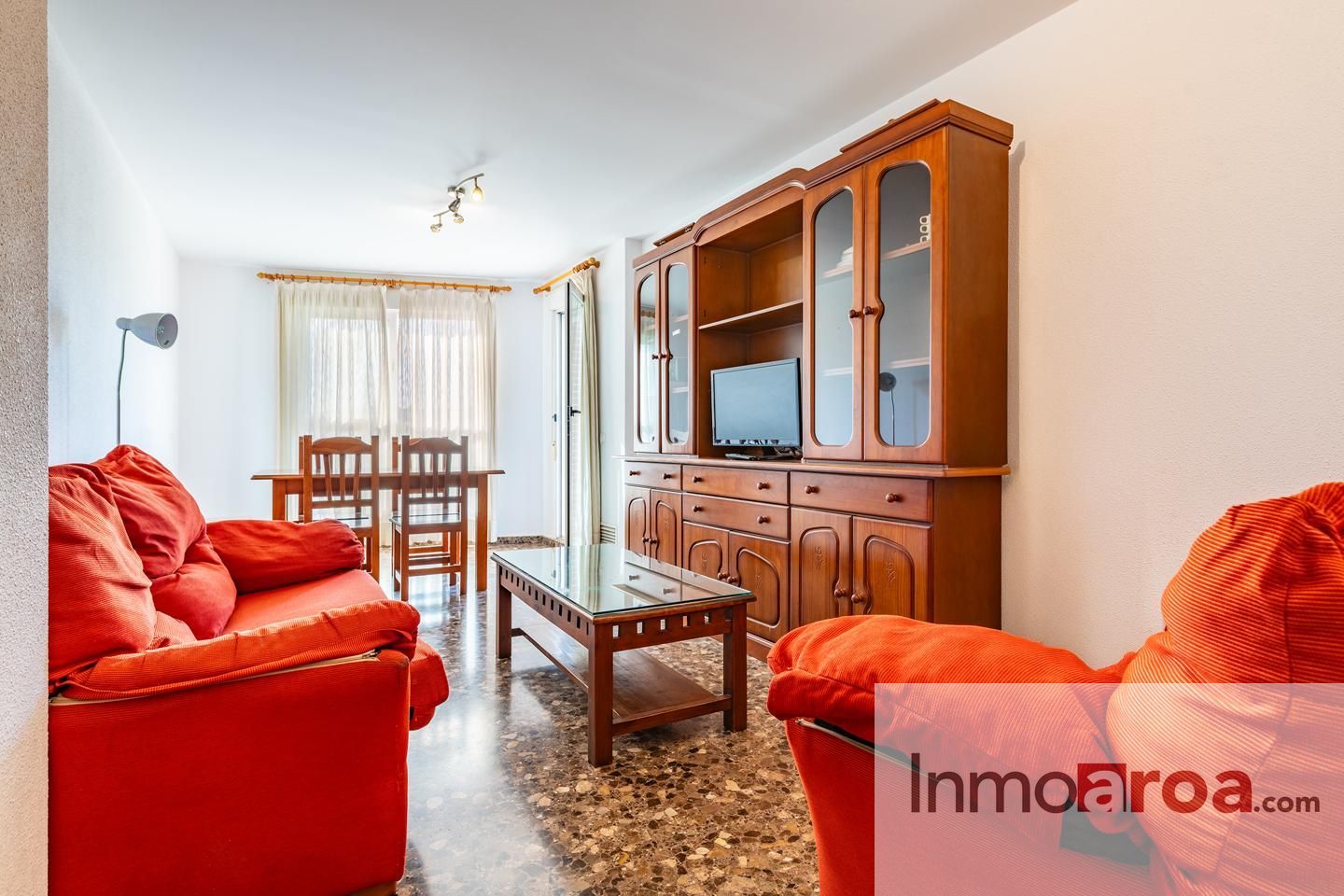 Sala de estar de Piso en venta en Castellón de la Plana / Castelló de la Plana con Calefacción, Trastero y Amueblado