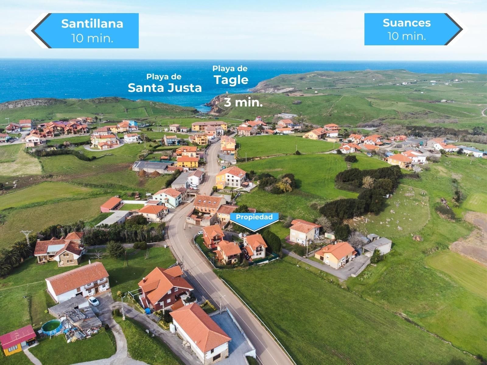 Vista exterior de Casa o xalet en venda en Santillana del Mar amb Calefacció i Jardí privat