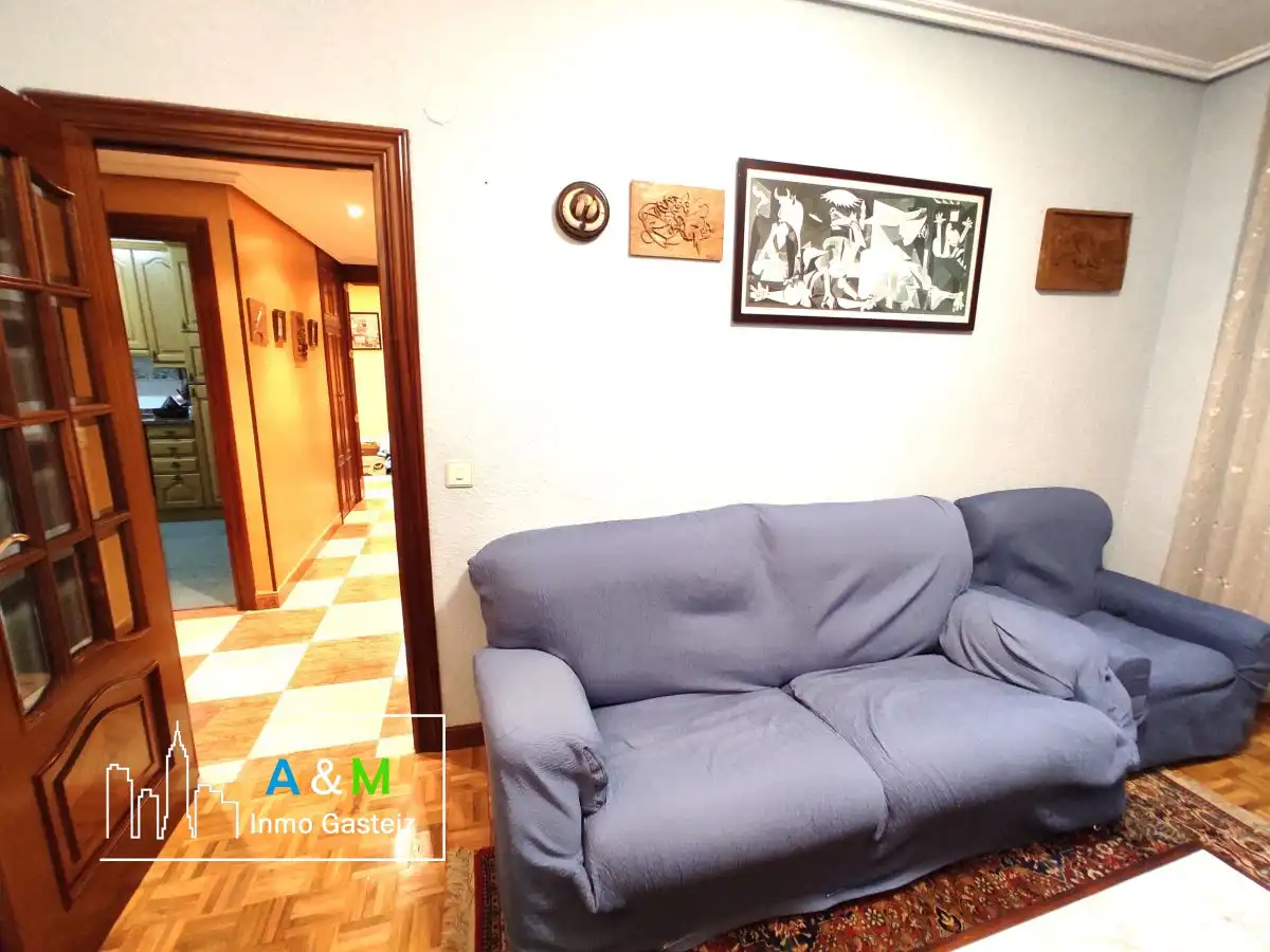 Sala d'estar de Pis de lloguer en Vitoria - Gasteiz amb Calefacció, Parquet i Terrassa