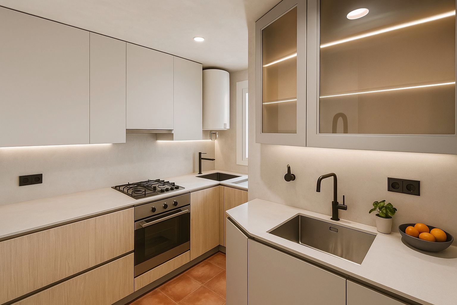 Kitchen of Flat for sale in Santa Coloma de Gramenet  with Heating and Balcony