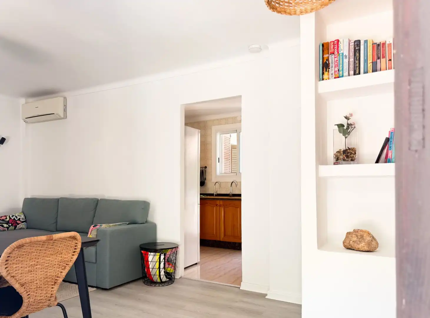 Sala de estar de Casa adosada de alquiler en Pollença con Aire acondicionado, Calefacción y Terraza