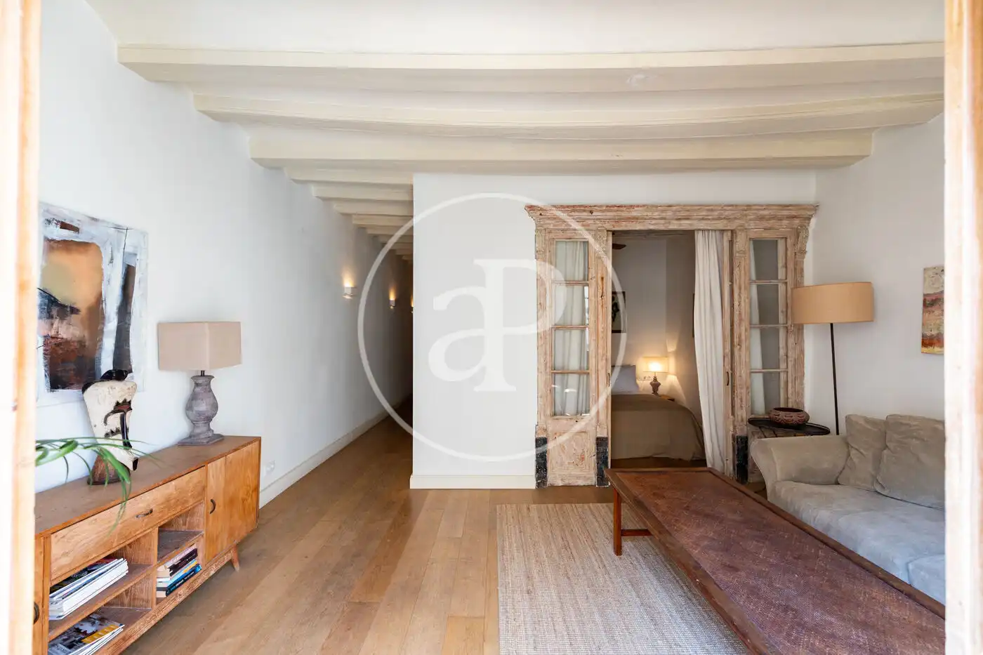 Bedroom of Flat for sale in Barcelona  with Heating, Furnished and Balcony