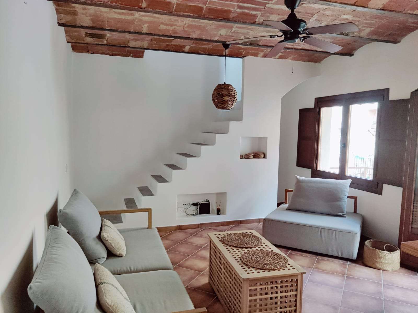 Sala d'estar de Apartament per a compartir en  Barcelona Capital amb Aire condicionat, Calefacció i Terrassa