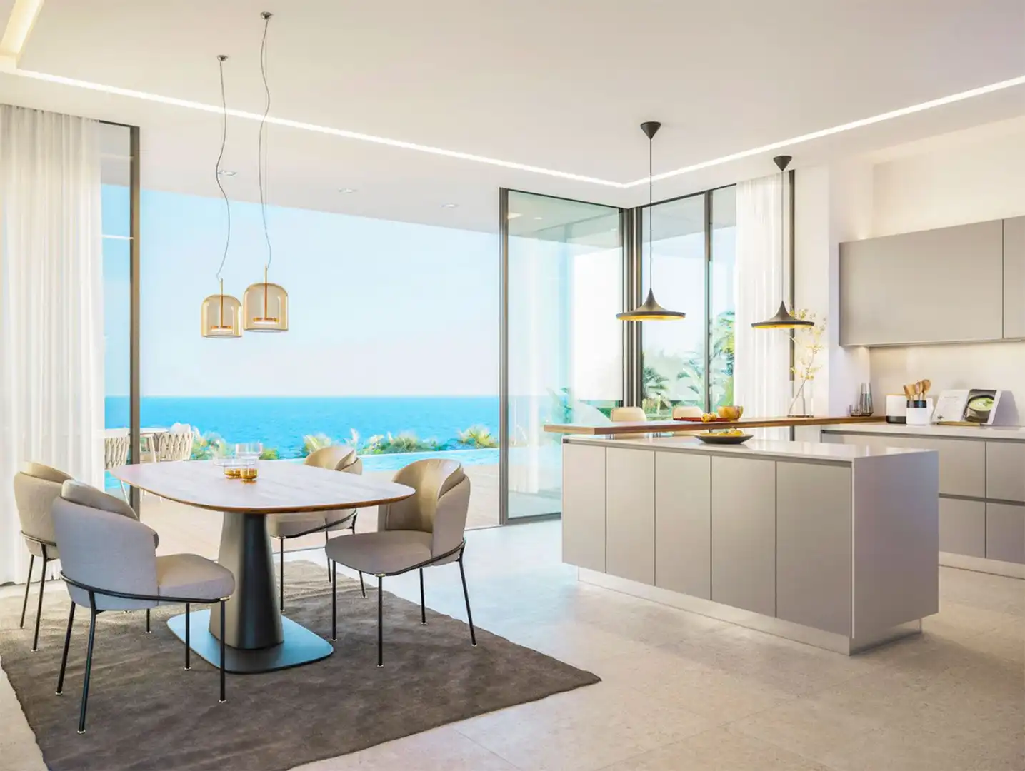 Cocina de Casa o chalet en venta en Manilva con Aire acondicionado, Jardín privado y Terraza
