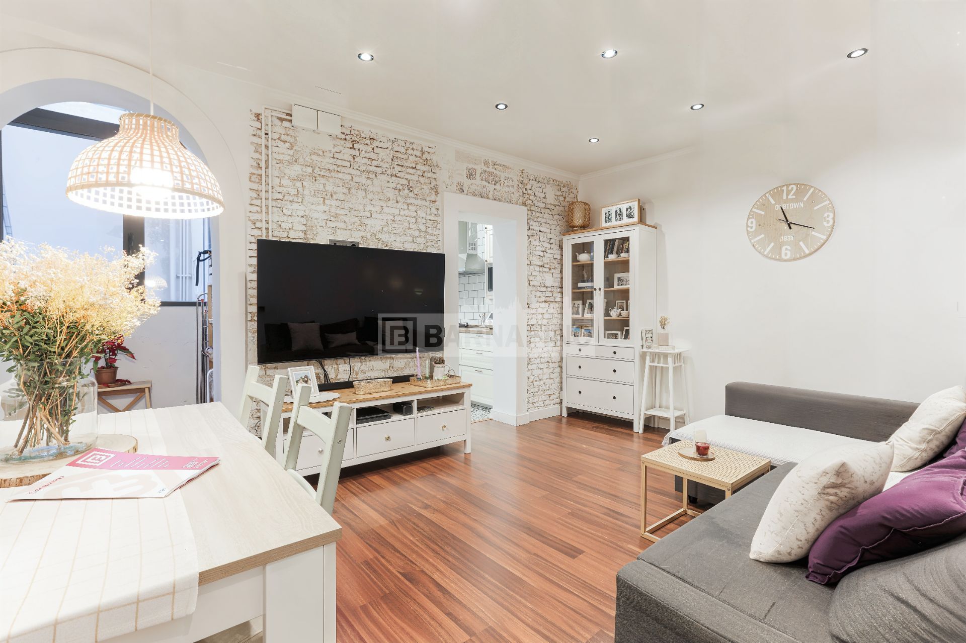 Sala d'estar de Pis en venda en  Barcelona Capital amb Aire condicionat i Calefacció