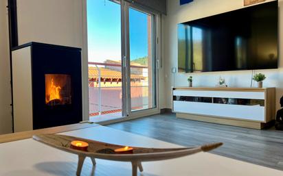 Living room of Flat for sale in Sant Climent de Llobregat  with Heating, Parquet flooring and Furnished