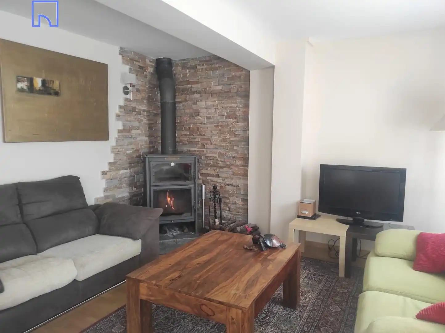 Wohnzimmer von Dachboden zum Verkauf in Añón de Moncayo mit Heizung, Parkett und Terrasse