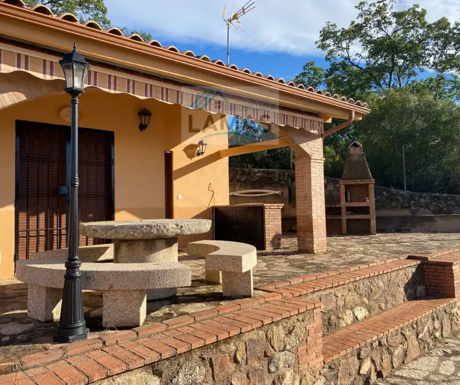 Terraza de Finca rústica en venta en Valverde de la Vera con Jardín privado, Terraza y Piscina