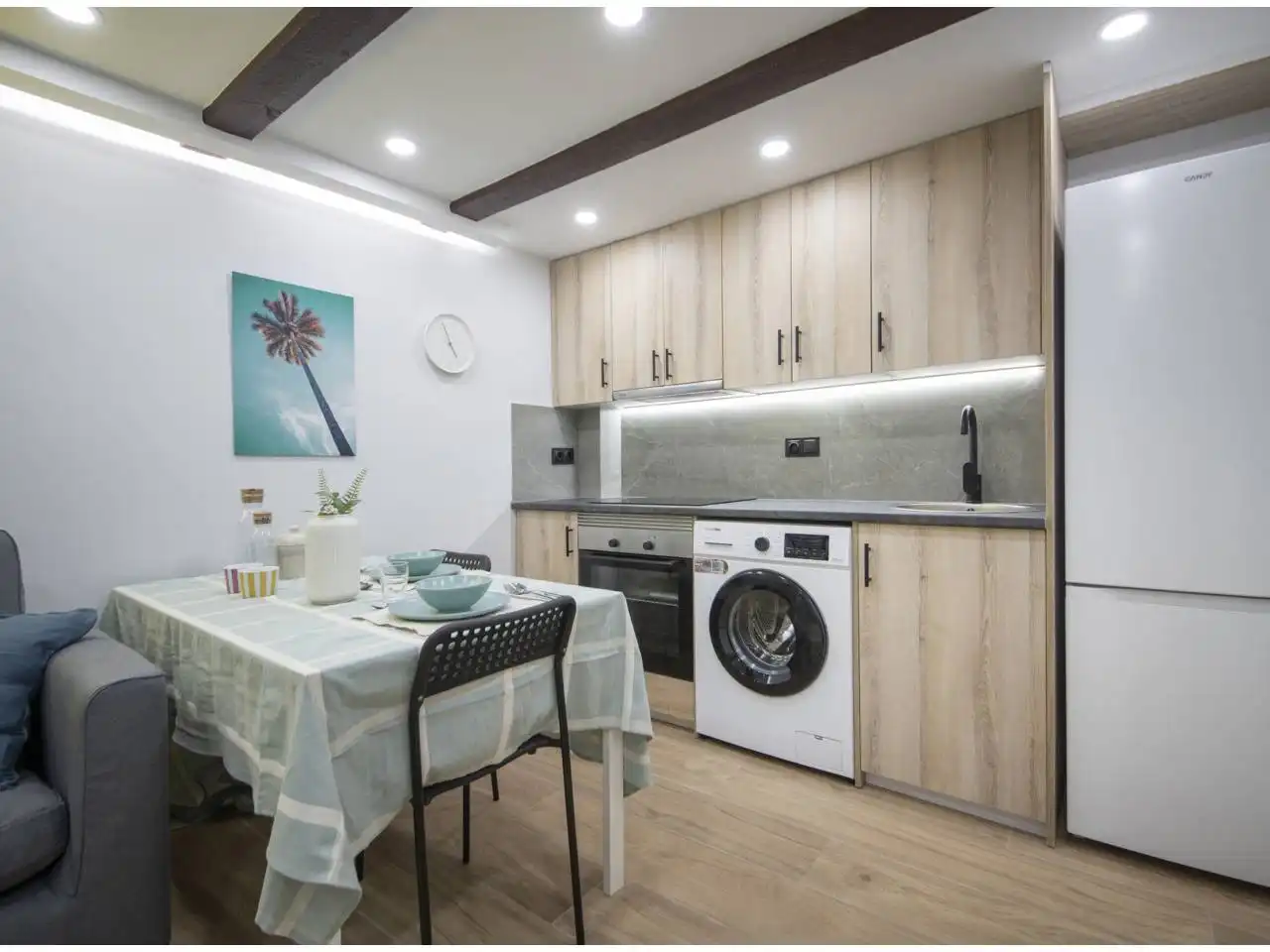 Küche von Wohnung zum Verkauf in L'Hospitalet de Llobregat mit Parkett und Möbliert